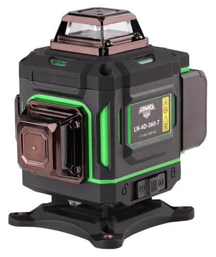 Лазерный уровень AMO LN 4D-360-7, 4 зеленых луча, IP54
