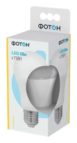 Лампочка светодиодная Фотон LED-А60, E27, 3000К, 10Вт