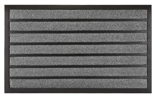 Коврик придверный Sunstep / Санстеп Riff для помещений, из полиэстера, серый, 60×90см / товары для дома