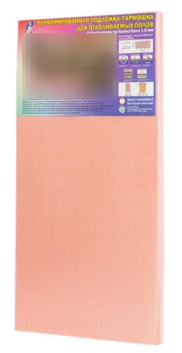 Подложка Solid / Солид звукоизоляционная, для отапливаемых полов, экструдированный полистирол, цвет розовый, 8.4м², 1050×500×1.8мм / отделочные материалы