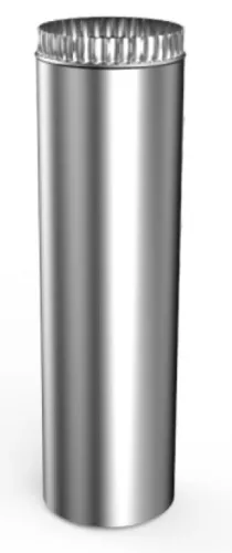 Труба дымоходная Сталь Мастер одностенная, из нержавеющей стали AISI 430 толщиной 0.5мм, серебристая, диаметр 150мм, длина 0.25м / строительство и ремонт