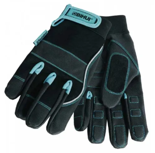 Перчатки защитные BIHUI / Бихай TGAVXL антивибрационные, из трикотажа, черные, размер 10(XL) / защита рук