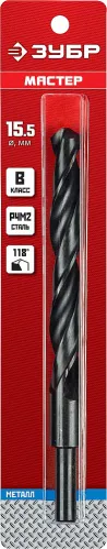 Сверло по металлу Зубр Р4М2 15.5мм 178мм 29605-15.5