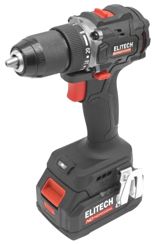 Дрель-шуруповерт ELITECH CD 20SL2 20В Li-Ion 4А/ч 60Нм 2 скорости