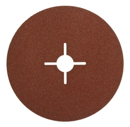 Круг шлифовальный Зубр по металлу, фибровый, зернистость Р100, посадочный диаметр 22мм, 125мм, 5шт. / оснастка