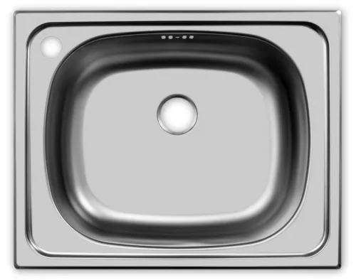 Мойка Ukinox / Юкинокс Классика для кухни, врезная, прямоугольная, из нержавеющей стали, цвет хром, 500х400х145мм / сантехника