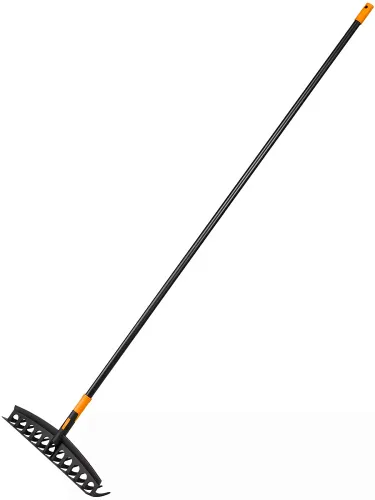 Грабли Fiskars / Фискарс Solid с черенком, 167см / садовый инструмент
