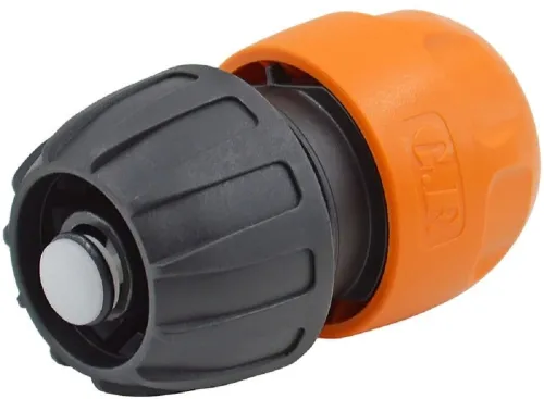 Коннектор для шланга GF / ГФ быстросъемный с аквастопом, из пластика, 3/4дюйм / дом и сад