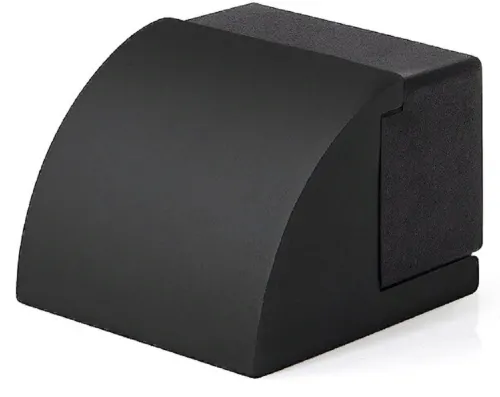 Ограничитель для двери Code Deco / Код Деко DS-0020-BLM, из алюминия, черный матовый, высотой 29мм / товары для дома