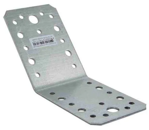 Крепежный уголок Rock Solid Connection / Рок Солид Конекшн для стропильного соединения 135 градусов, из оцинкованной стали, серый, 90х90х65х2мм / строительство и ремонт