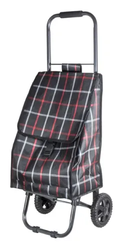 Сумка тележка Рыжий кот Brown на колесах, из полиэстера, металлический каркас, коричневая, 30кг / хозяйственные товары