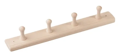 Вешалка для бани Банные штучки настенная, из древесины липы, бежевая, 4 крючка, 40х7х8.5см / аксессуары для сауны