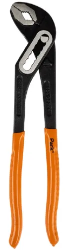 Клещи переставные PARK / Парк с обливными рукоятками, из углеродистой стали, цвет черный, захват 8.5мм, длина 300мм / инструменты