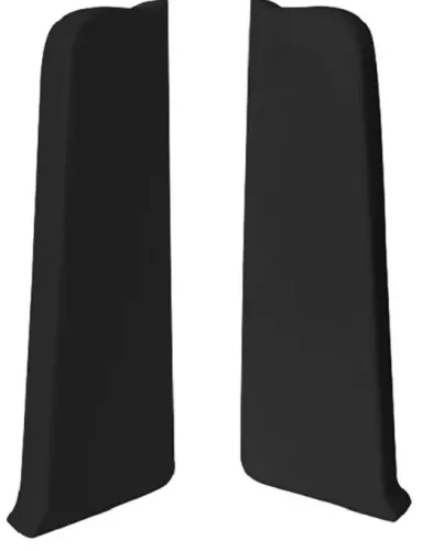 Заглушки для плинтуса MIXTON / Микстон левая и правая, ПВХ, цвет черный, 70×20мм, 2шт. / строительство и ремонт