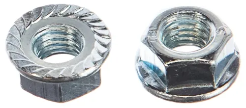 Гайка Стройбат с фланцем, оцинкованная сталь, М8, DIN 6923