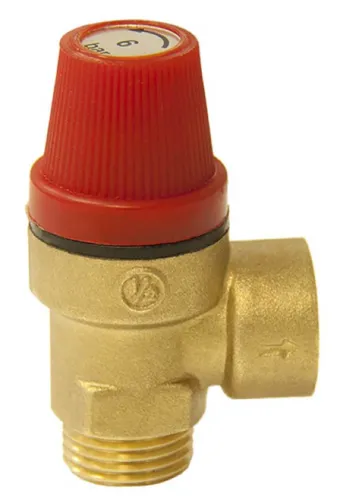 Клапан предохранительный СТМ / СТМ CRVP6M12 гайка-шайба, из латуни и пластика, 6бар, 1/2дюйма / водоснабжение