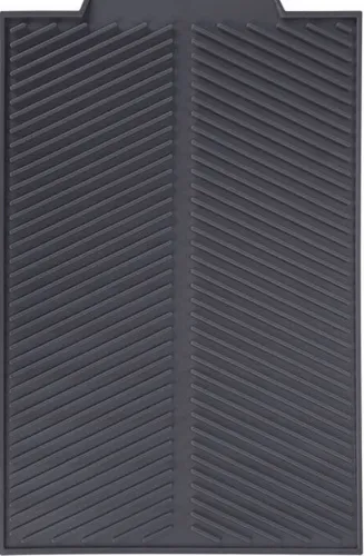 Коврик для сушки посуды Mallony / Маллони IDEA для бытового использования, силиконовый, черный, размером 43×33см / товары для дома