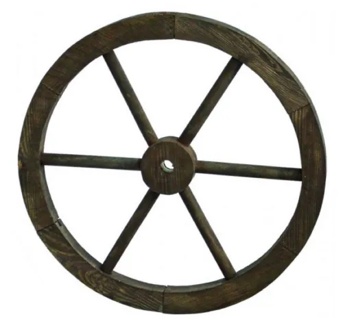 Фигурка садовая КомАгро Эконом, колесо декоративное, из сосны, 500х45мм / дом и сад