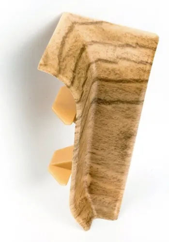 Внутренний угол для плинтуса MIXTON / Микстон напольный с текстурой, из ПВХ, цвет дуб коньячный, размер 56мм, в упаковке 2шт. / отделочные материалы