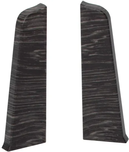 Заглушки для плинтуса Salag / Салаг Lima левая и правая, ПВХ, цвет дуб паленый, 72×22мм, 2шт. / строительство и ремонт