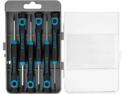 Набор отверток GROSS для точных работ, сталь, 6шт, 13347