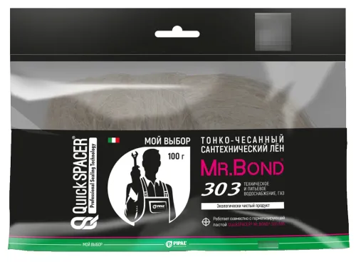 Лен сантехнический Mr.Bond QuickSPACER 303, 100г