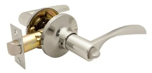 Защелка дверная AVERS / Аверс 8023-03-CR блистер, с фалевой ручкой, с фиксатором, из металла, хромовая / фурнитура для мебели