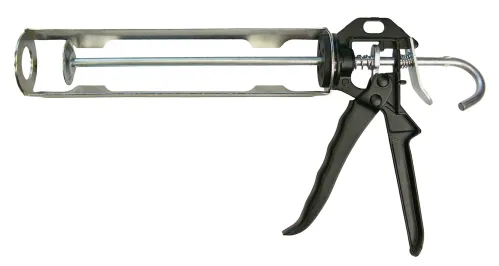 Пистолет для герметика MIXTON / Микстон полузакрытый, в пластиковом корпусе, черный, 310мл / инструменты для ремонта и строительства