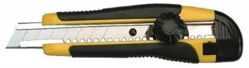 Нож строительный 888 Twist-Lock с сегментным выдвижным лезвием, из металла, желтый, 230мм / инструменты