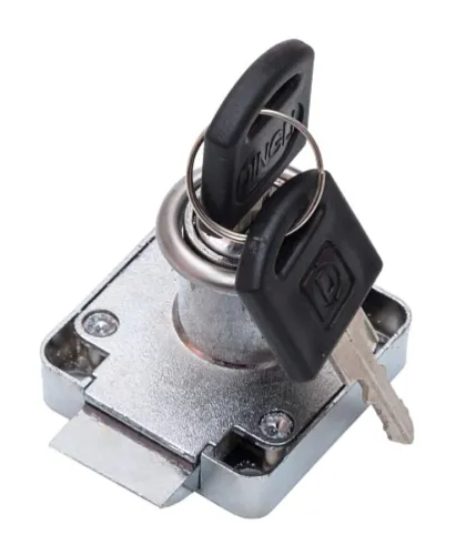 Замок врезной СКОБЯНОЙ, цилиндровый, хром, артикул 002532