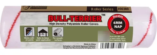 Валик малярный Rollingdog / Роллингдог Elite Bull-Terrier бюгельный из полиамида, ворс 4мм, диаметр 8мм, длина 230мм / ручной инструмент