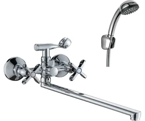 Смеситель Rossinka универсальный двуручный RS42-80 хром