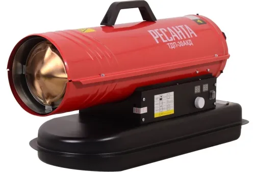 Тепловая пушка Ресанта ТДП-30АКД дизельная, в стальном корпусе, 870x520x470мм, 30кВт, 300м², 1400м³/ч, IP20 / отопление