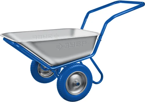 Тачка Зубр Профессионал двухколесная, 260кг, 110л, артикул 39914