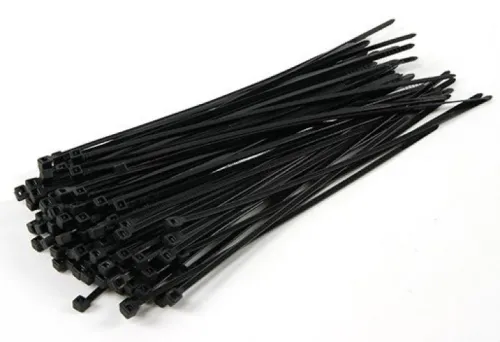 Хомут стяжка KEW / Кев нейлоновый, черный, 4.8×200мм, 100шт. / крепеж