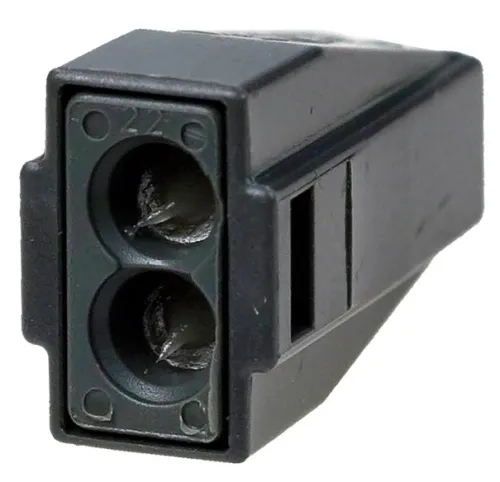 Клемма Navigator / Навигатор NTC-AC-2 монтажная из меди нержавеющей стали и полиамида серая 24А сечение провода 0.75-2.5мм², 25шт. в упаковке / электрика