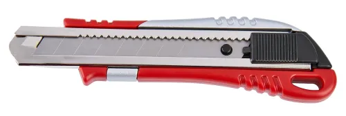 Нож строительный Elitech / Элитек выдвижной, с сегментным лезвием, из стали, красный, 158мм / инструменты