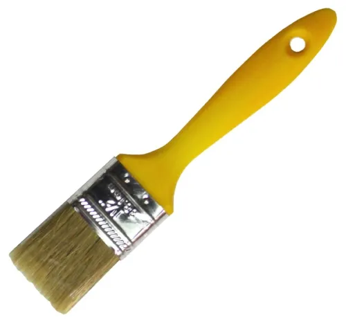 Кисть малярная MIXTON / Микстон Стандарт плоская, с натуральной светлой щетиной, 38мм / малярные и отделочные инструменты