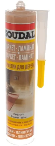 Герметик акриловый Soudal / Судал паркетный, цвет вишня, 280мл / строительство и ремонт