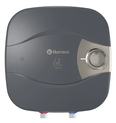 Водонагреватель накопительный Thermex / Термекс Lodi 10 O электрический, с баком из биостеклофарфора, графит, 349х349х280мм, 1.5кВт, 220В, IPX4, 10л / бойлер