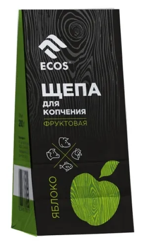 Щепа для копчения ECOS Яблоко, 200г, артикул 107329