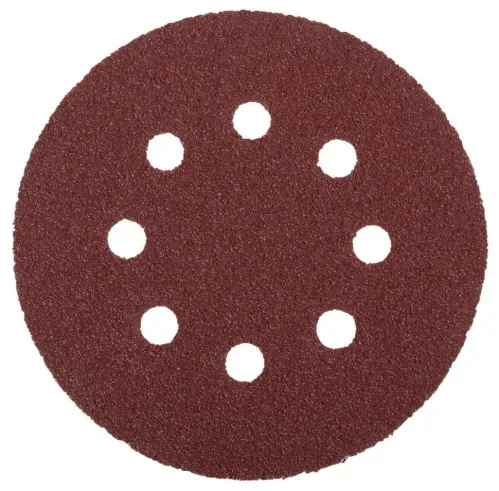 Круг шлифовальный ORIENTCRAFT / Ориенткрафт с липучкой, абразив, зернистость P80, диаметр 125мм, 10шт. / оснастка