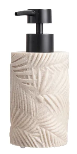 Дозатор для жидкого мыла Fora / Фора Africa настольный, из полирезины, бежевый, объемом 350мл / товары для дома