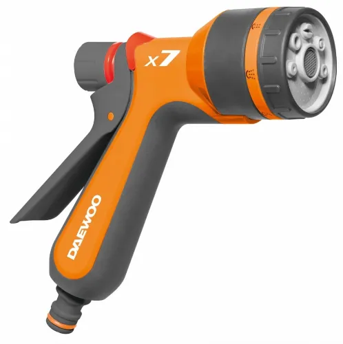 Пистолет для полива DAEWOO / Дэу DWG 1030 с регулировкой интенсивности распыления, в корпусе из пластика, 183×53×235мм / дом и сад