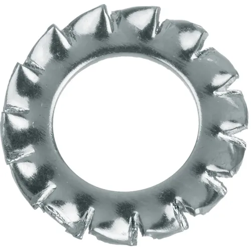 Шайба Стройбат зубчатая, из оцинкованной стали, М4, DIN 6798, диаметр 4мм, 10шт. / крепеж