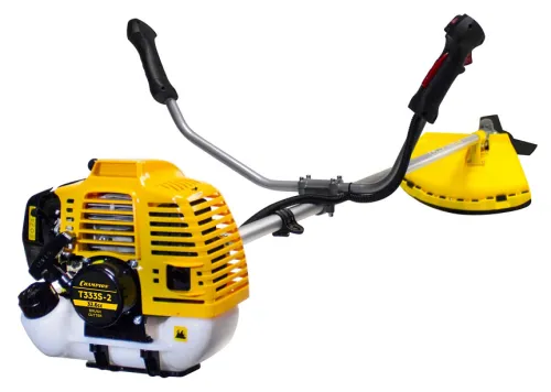 Триммер бензиновый Champion / Чемпион Т333S-2 садовый, с неразборной штангой, желтый, 32.6см³, 1.2лс, 900Вт, 6500об/мин / бензокоса