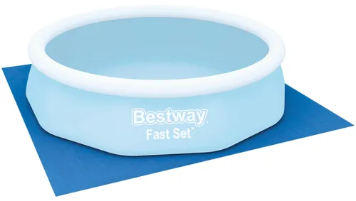 Подложка под бассейн Bestway / Бествей для каркасных и надувных моделей, из ПВХ, синяя, 335х335см / подстилка