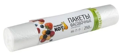 Пакеты фасовочные Рыжий кот полиэтилен 25×32см, 250шт