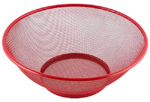 Дуршлаг Mallony / Маллони Vermicelli без ручки, из металла, красный, 24.5см / товары для дома