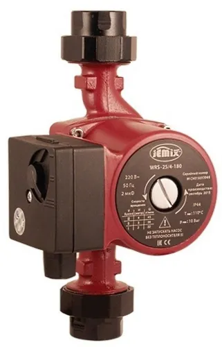 Циркуляционный насос Jemix WRS-25/4-180, 70Вт, 45л/мин